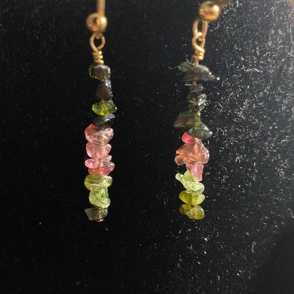 Multi strand tourmaline w/earrings set - Picture 4 of 9